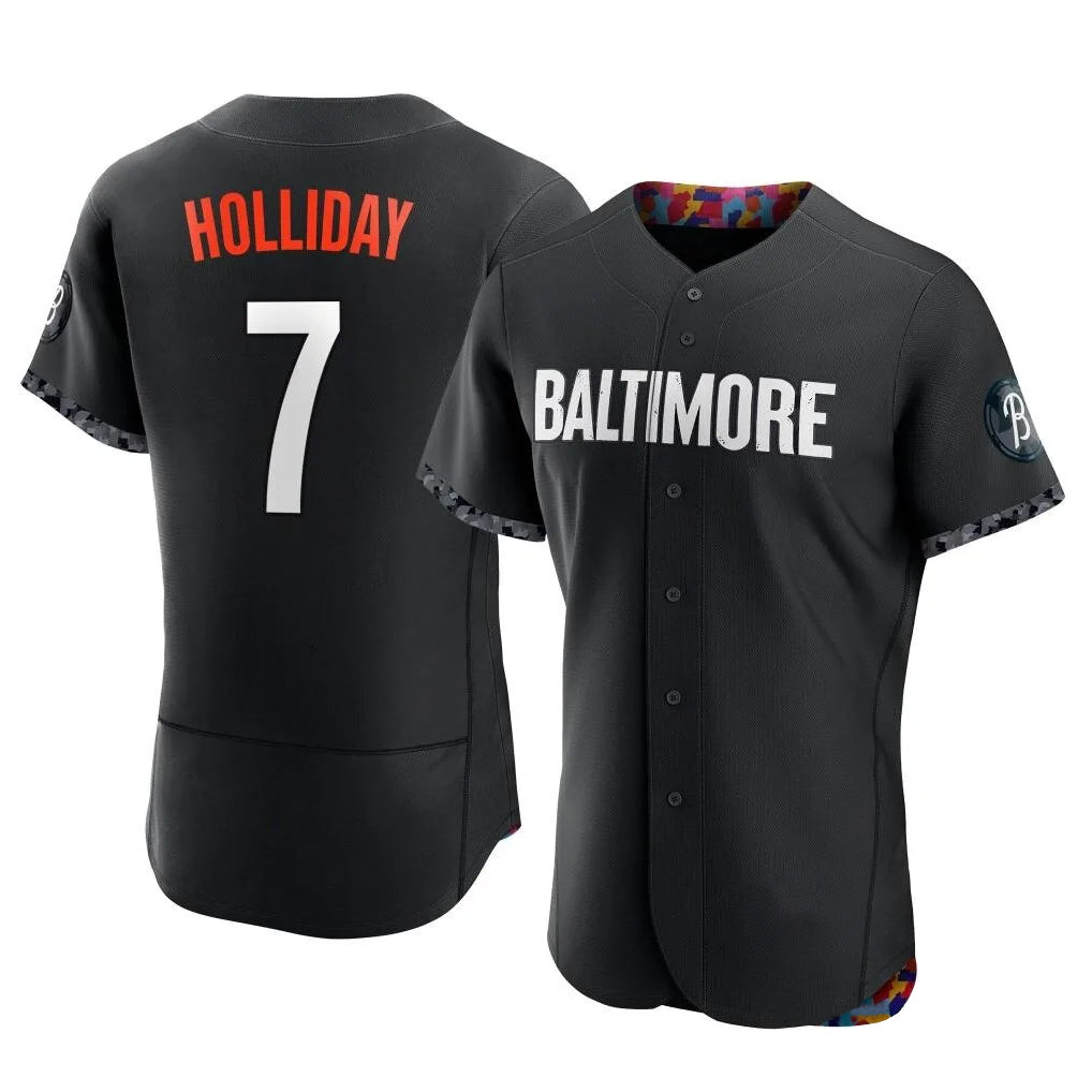Choea B.Orioles #7 Jackson Holliday Player Black City Connect Limited Elite Home Game Stitched Jerseys
