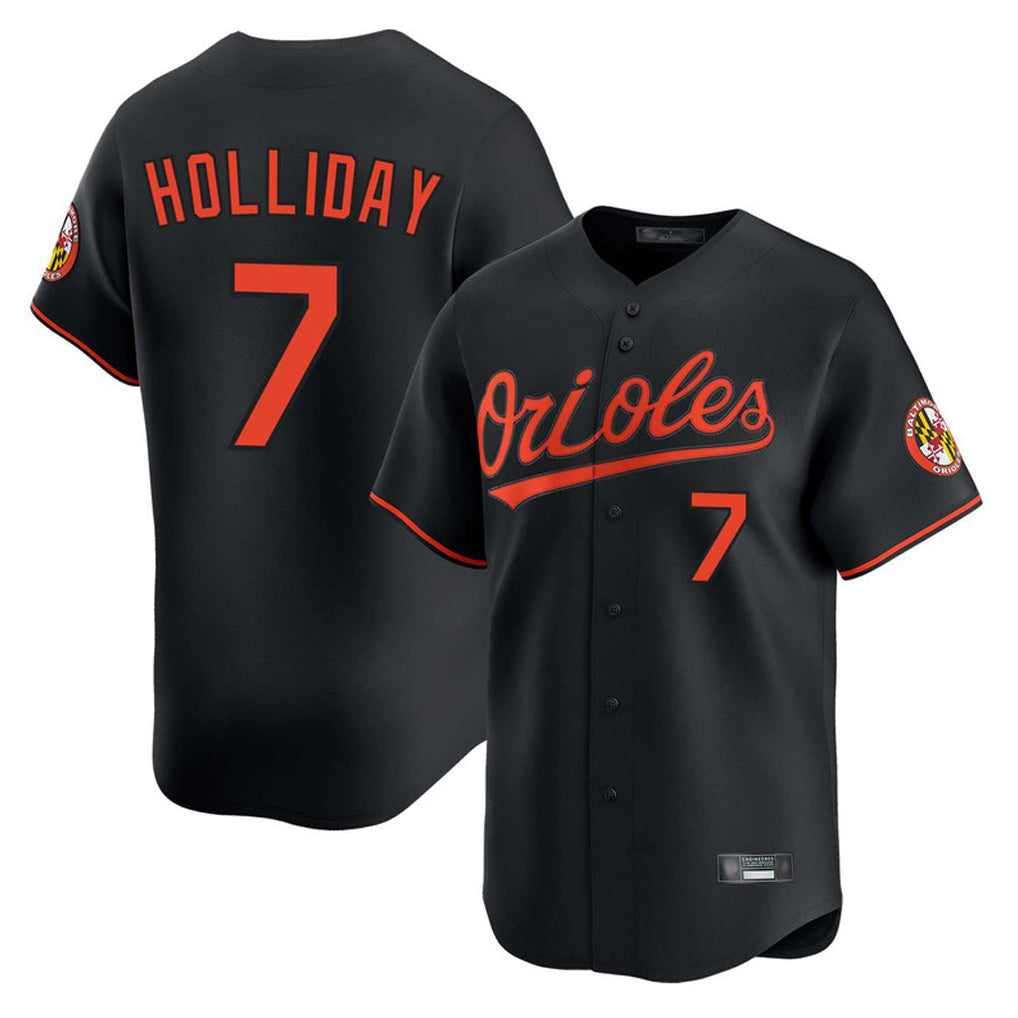 Choea B.Orioles #7 Jackson Holliday Player Black Limited Home Game Stitched Jerseys