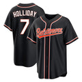 Choea B.Orioles #7 Jackson Holliday Player Black Out Home Game Stitched Jerseys