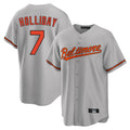 Choea B.Orioles #7 Jackson Holliday Player Gray Home Game Stitched Jerseys