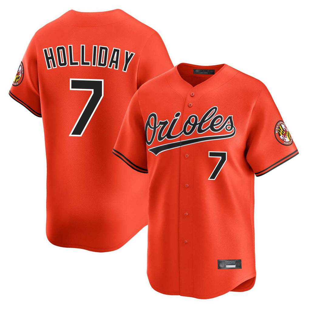 Choea B.Orioles #7 Jackson Holliday Player Orange Limited Home Game Stitched Jerseys