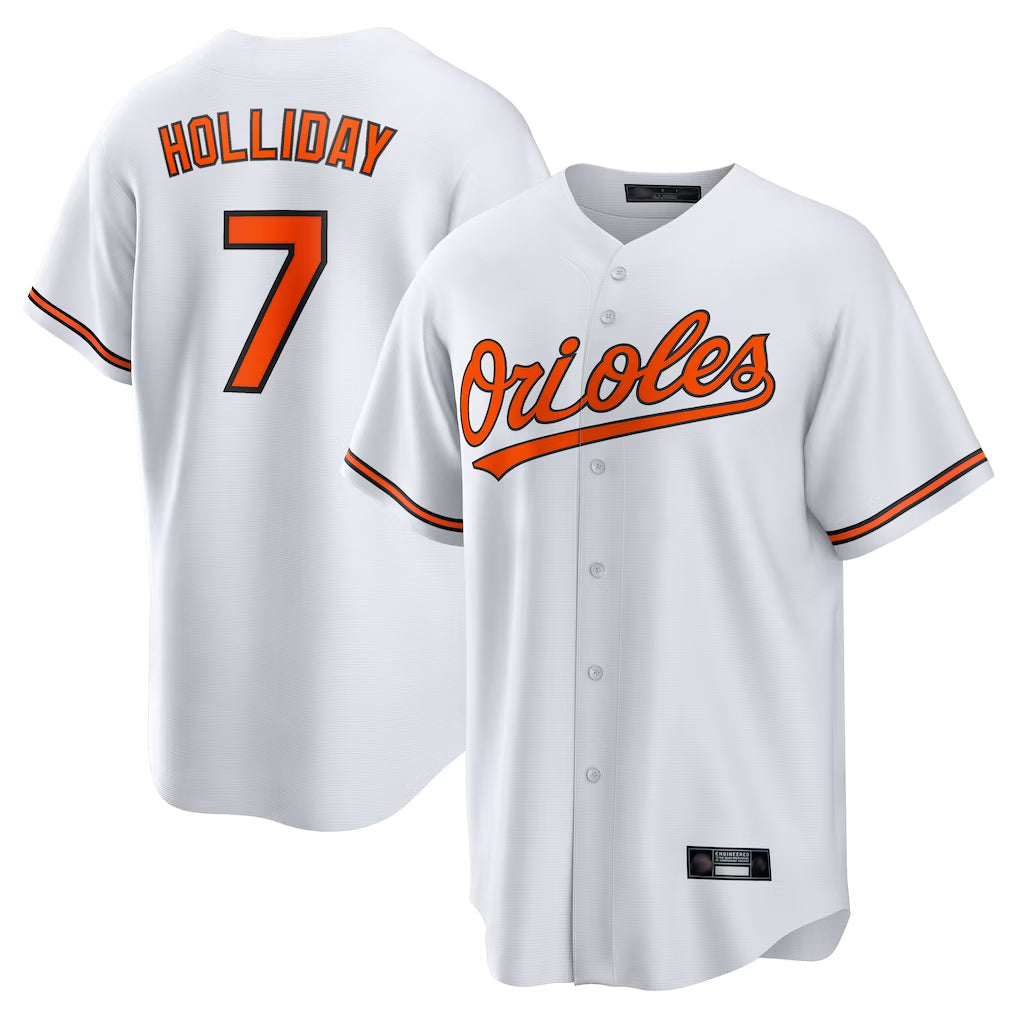 Choea B.Orioles #7 Jackson Holliday Player White Home Game Stitched Jerseys