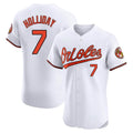 Choea B.Orioles #7 Jackson Holliday Player White Limited Elite Home Game Stitched Jerseys