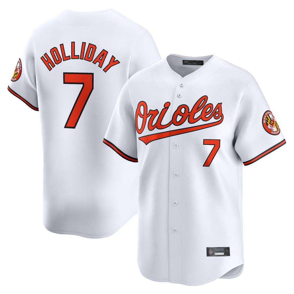 Choea B.Orioles #7 Jackson Holliday Player White Limited Home Game Stitched Jerseys