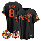 Choea B.Orioles #8 Cal Ripken Player Black 30th Anniversary of 2131 Home Game Stitched Jerseys