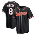 Choea B.Orioles #8 Cal Ripken Player Black Out Home Game Stitched Jerseys