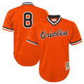 Choea B.Orioles #8 Cal Ripken Player Orange Mitchell & Ness Cooperstown Collection Mesh T-shirt Game Stitched Jerseys