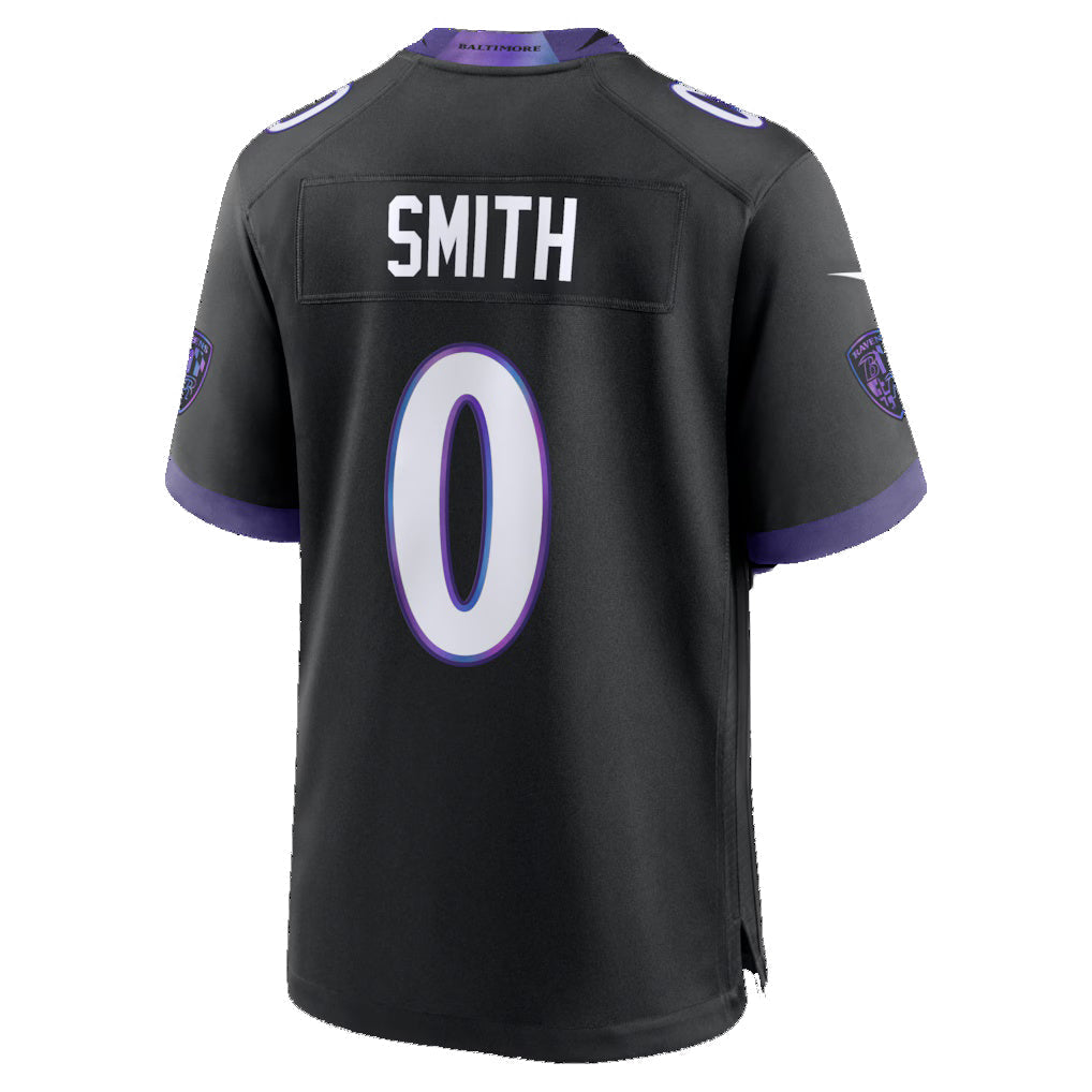 Choea B.Ravens #0 Roquan Smith Black Alternate Game Stitched Jerseys