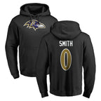 Choea B.Ravens #0 Roquan Smith Player Black Pullover Hoodie Stitched Jerseys