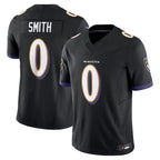 Choea B.Ravens #0 Roquan Smith Player Black Vapor F.U.S.E. Limited Stitched Jerseys