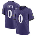 Choea B.Ravens #0 Roquan Smith Player Purple Home Game Stitched Jerseys