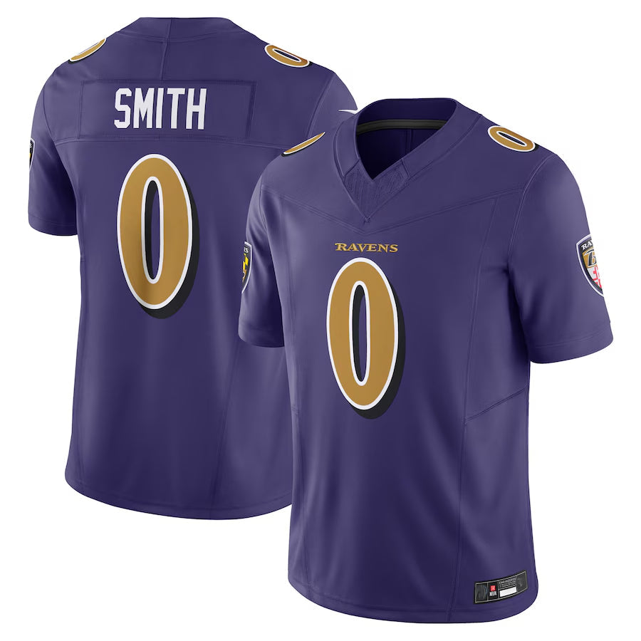 Choea B.Ravens #0 Roquan Smith Player Purple Vapor F.U.S.E. Limited Stitched Jerseys