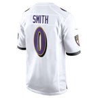 Choea B.Ravens #0 Roquan Smith Player White Alternate Home Game Stitched Jerseys