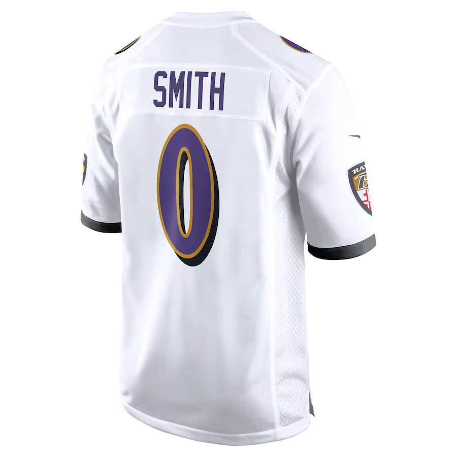 Choea B.Ravens #0 Roquan Smith Player White Alternate Home Game Stitched Jerseys
