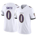 Choea B.Ravens #0 Roquan Smith Player White Vapor F.U.S.E. Limited Home Game Stitched Jerseys