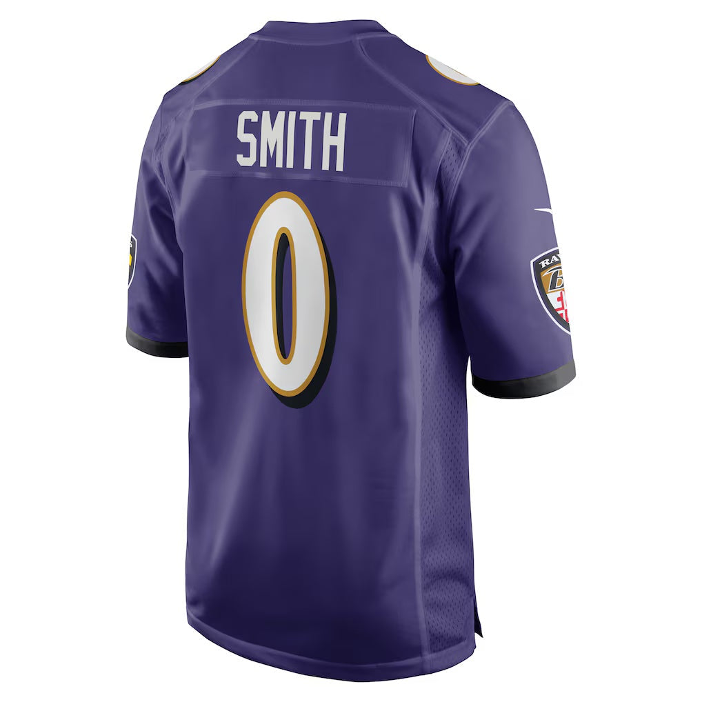 Choea B.Ravens #0 Roquan Smith Purple Team Game Stitched Jersey
