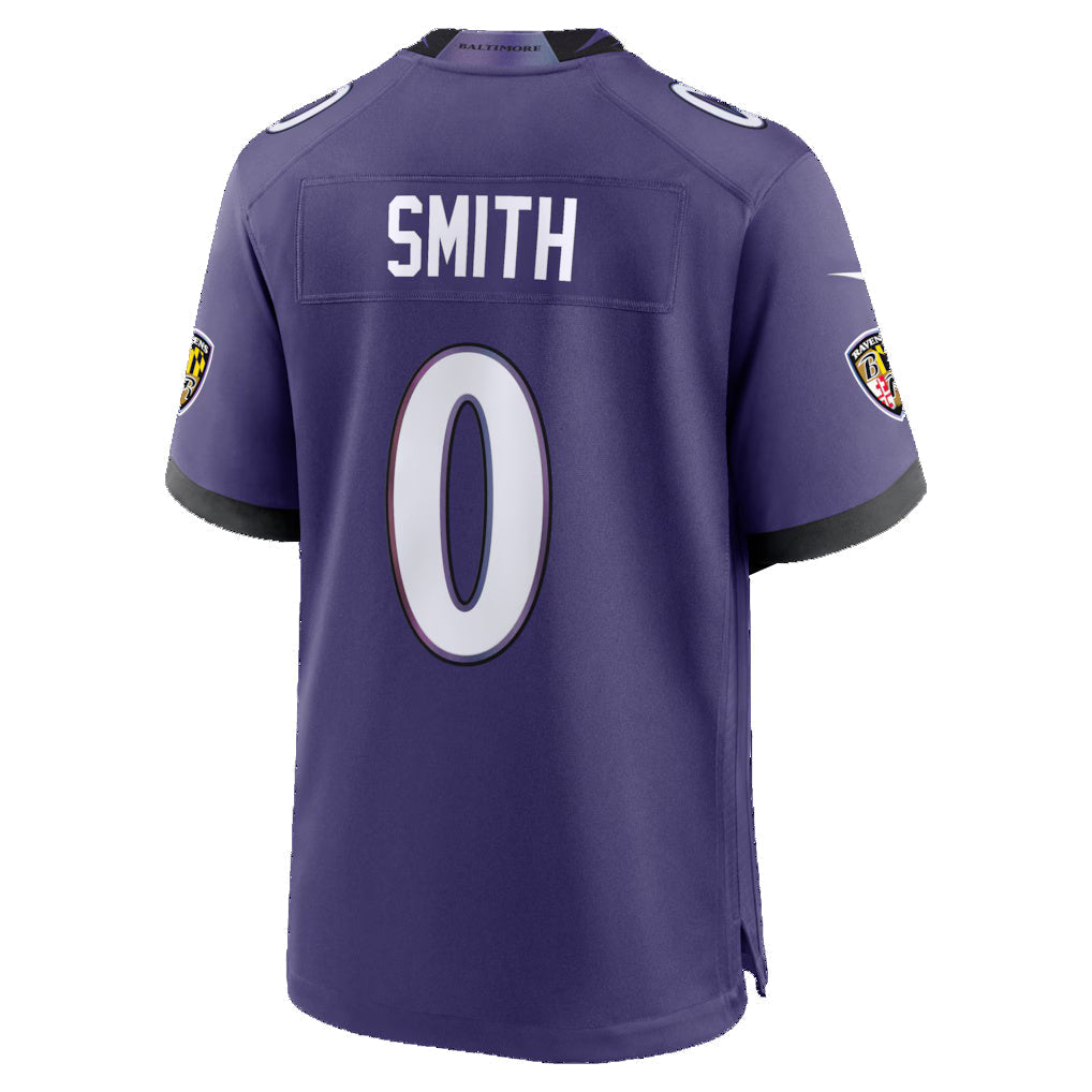 Choea B.Ravens #0 Roquan Smith Purple Team Game Stitched Jerseys