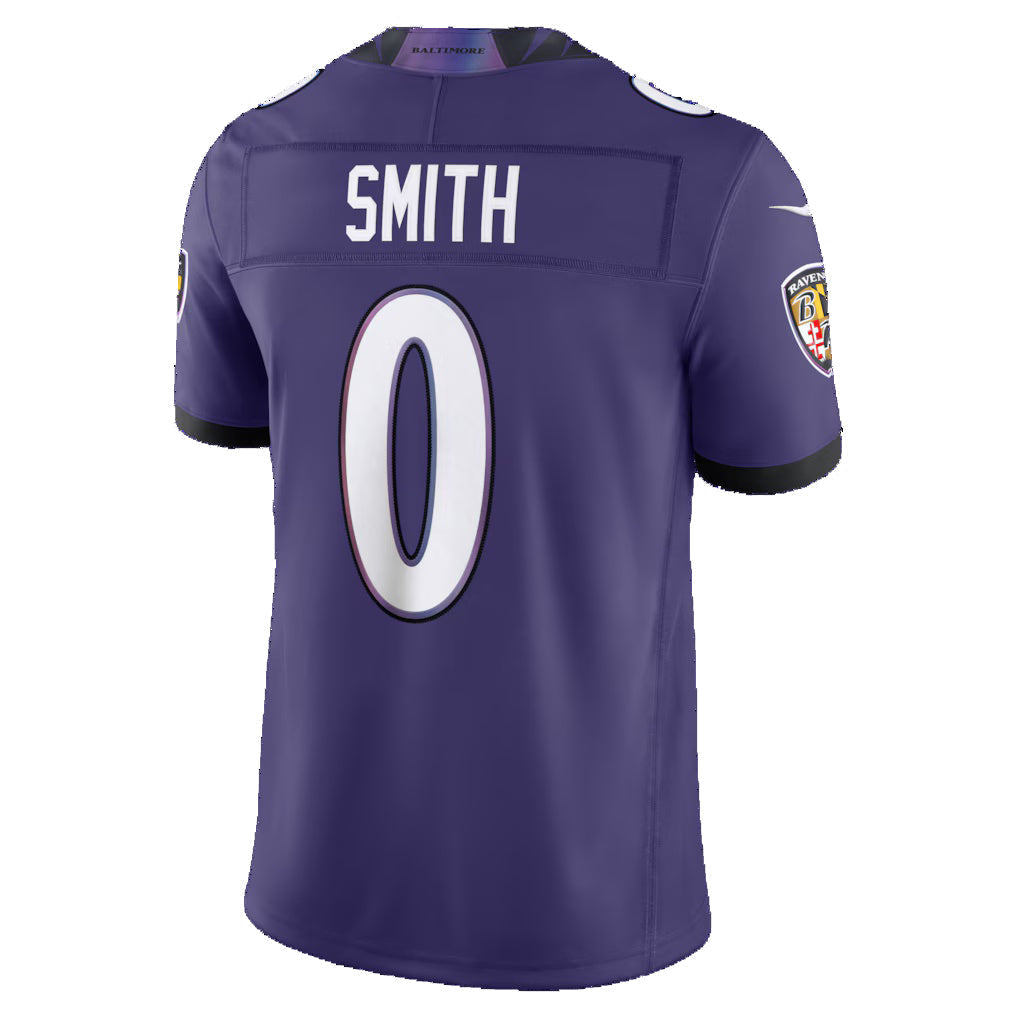 Choea B.Ravens #0 Roquan Smith Purple Vapor F.U.S.E. Sewn Down Limited Stitched Jerseys