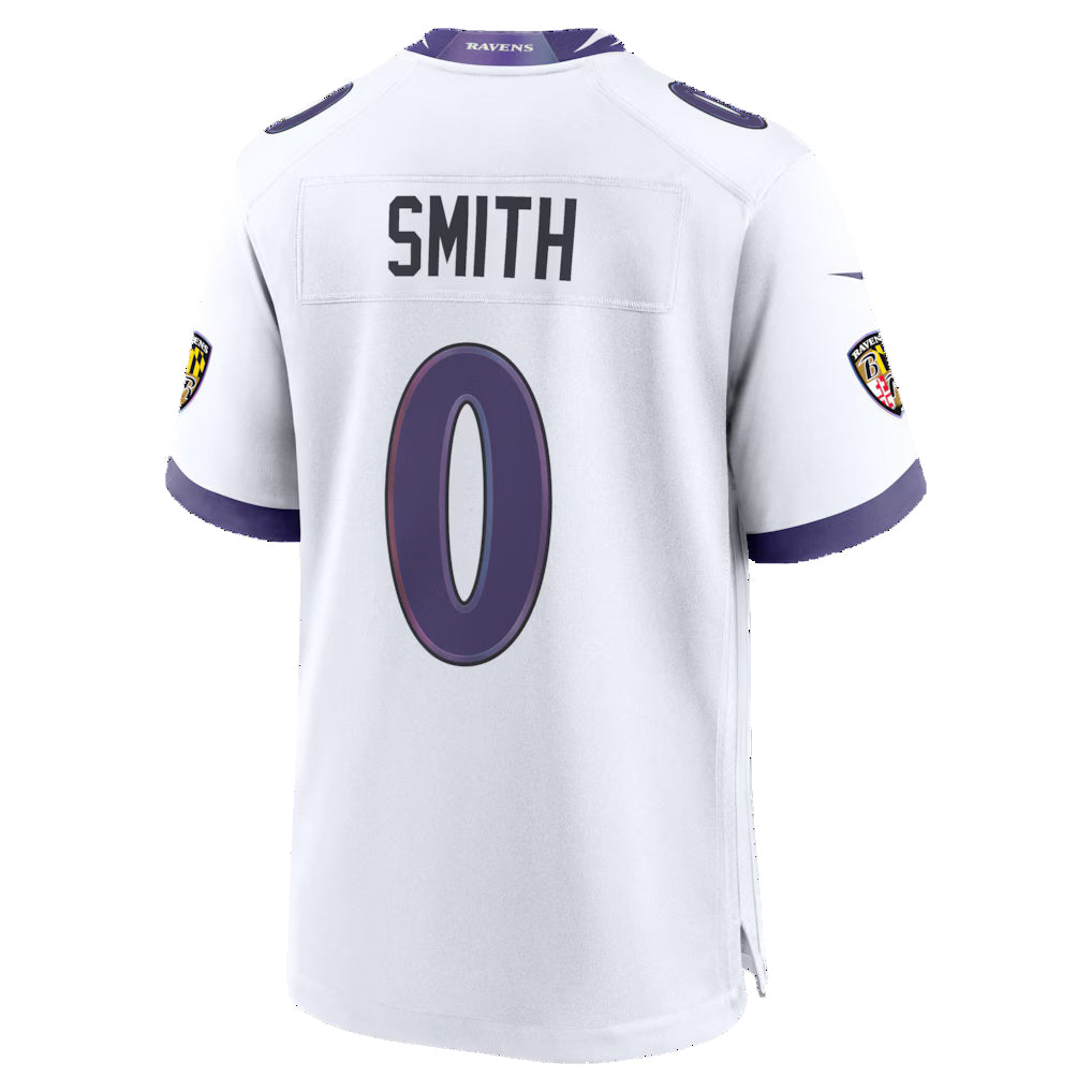 Choea B.Ravens #0 Roquan Smith White Game Stitched Jerseys