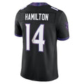 Choea B.Ravens #14 Kyle Hamilton Player Black Limited Elite Home Game Stitched Jerseys