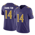 Choea B.Ravens #14 Kyle Hamilton Player Purple Vapor F.U.S.E. Limited Home Game Stitched Jerseys