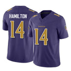 Choea B.Ravens #14 Kyle Hamilton Player Purple Vapor F.U.S.E. Limited Home Game Stitched Jerseys