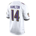 Choea B.Ravens #14 Kyle Hamilton Player White Alternate Home Game Stitched Jerseys