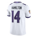 Choea B.Ravens #14 Kyle Hamilton Player White Limited Elite Home Game Stitched Jerseys