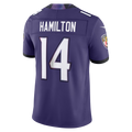 Choea B.Ravens #14 Kyle Hamilton Purple Team Vapor F.U.S.E. Stitched Limited Jerseys