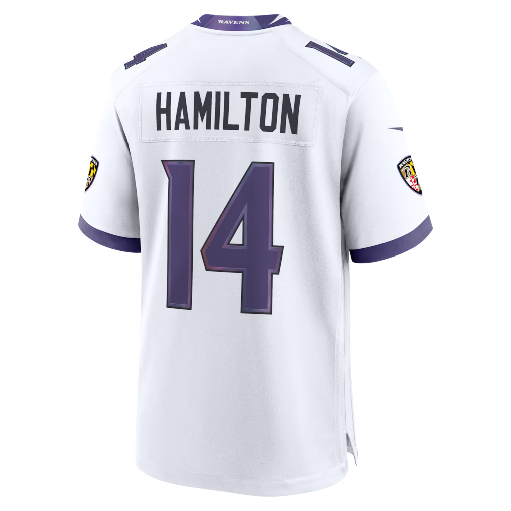Choea B.Ravens #14 Ravens Kyle Hamilton White Game Stitched Jerseys