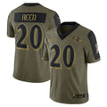 Choea B.Ravens #20 Ed Reed Player Salute To Service Olive Stitched Jerseys