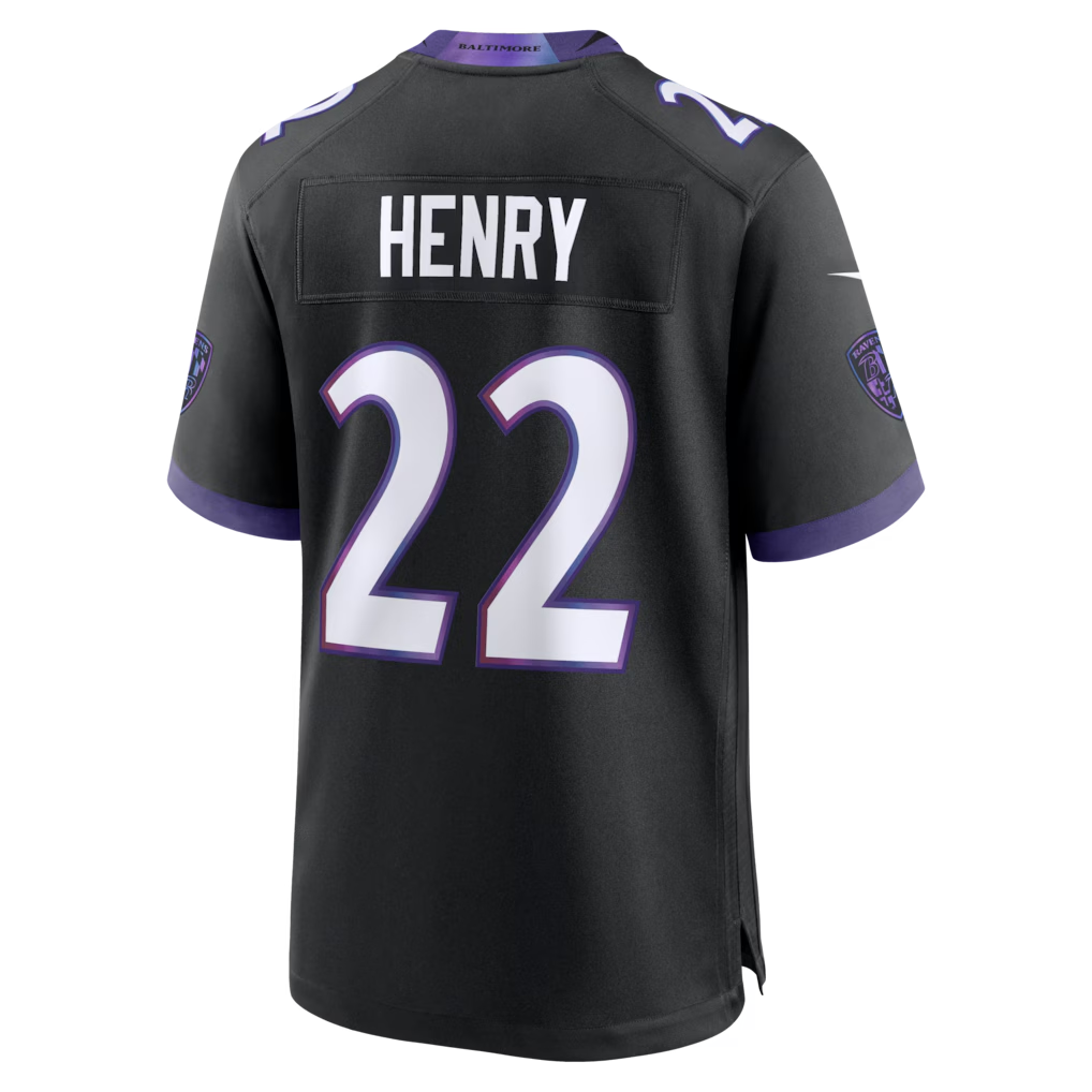 Choea B.Ravens #22 Derrick Henry Black Alternate Game Stitched Jerseys