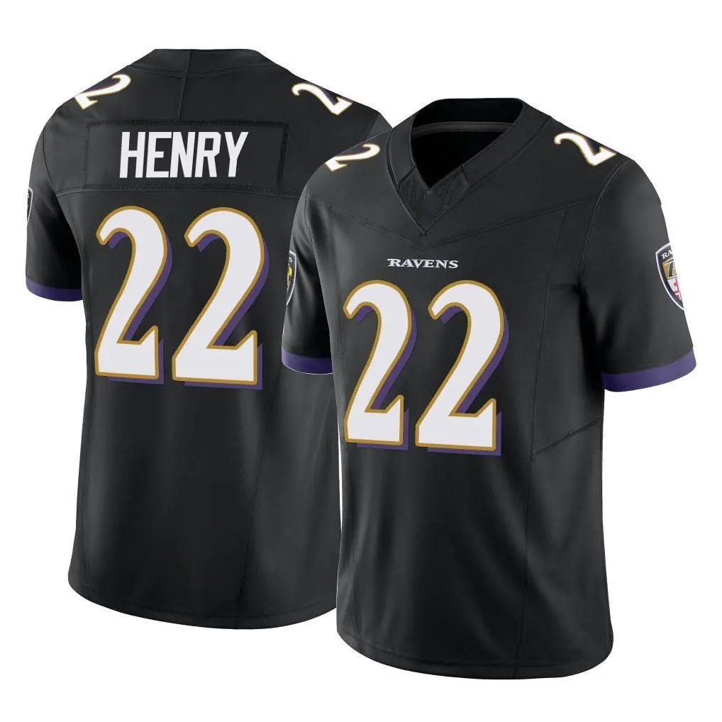 Choea B.Ravens #22 Derrick Henry Player Black Limited Home Game Stitched Jerseys