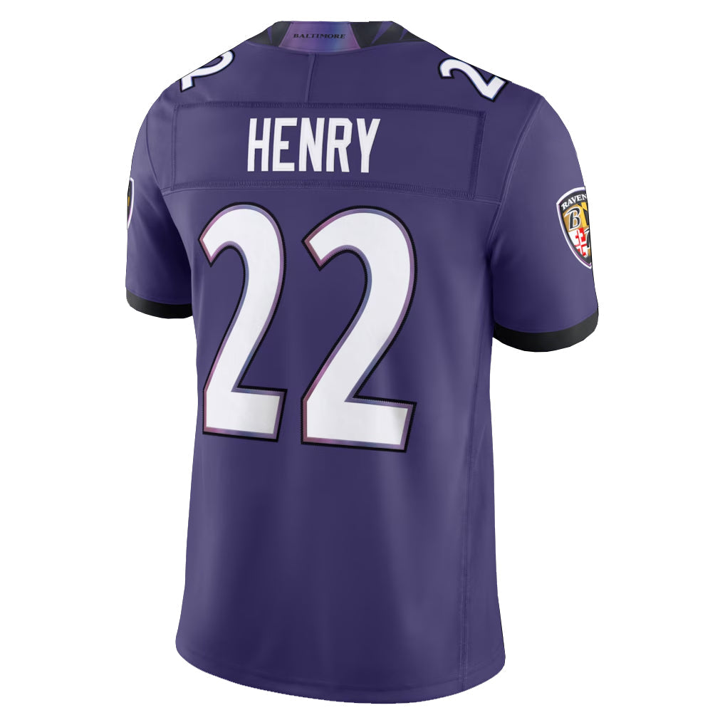 Choea B.Ravens #22 Derrick Henry Player Purple Limited Elite Home Game Stitched Jerseys
