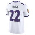Choea B.Ravens #22 Derrick Henry Player White Limited Elite Home Game Stitched Jerseys