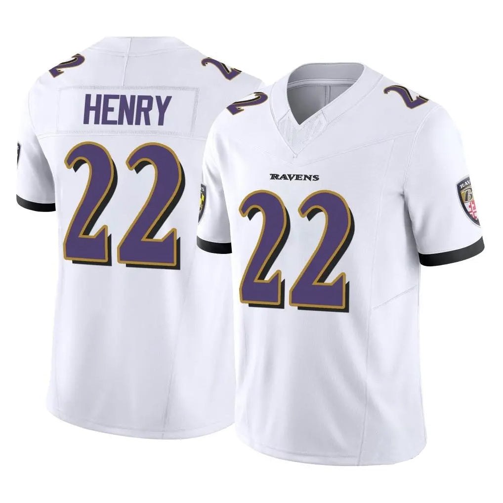 Choea B.Ravens #22 Derrick Henry Player White Limited Home Game Stitched Jerseys