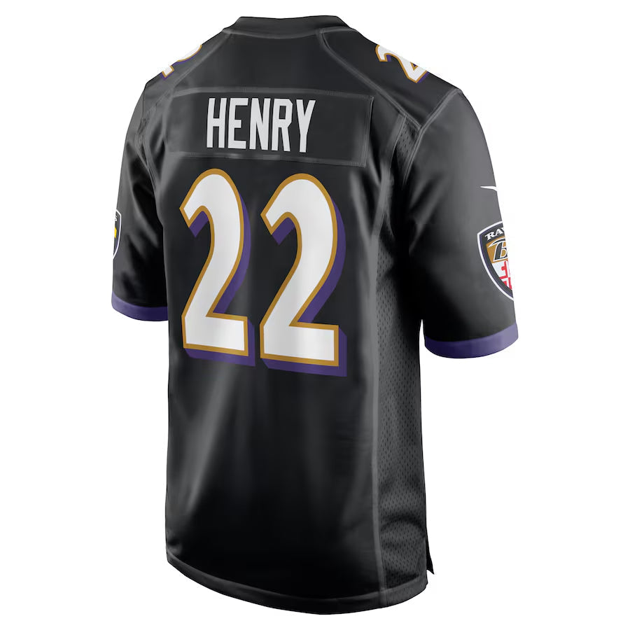 Choea B.Ravens #22 Derrick Henry Player Black Home Game Stitched Jerseys