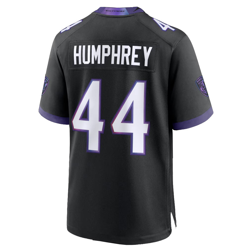 Choea B.Ravens #44 Marlon Humphrey Player Black Home Game Stitched Jerseys