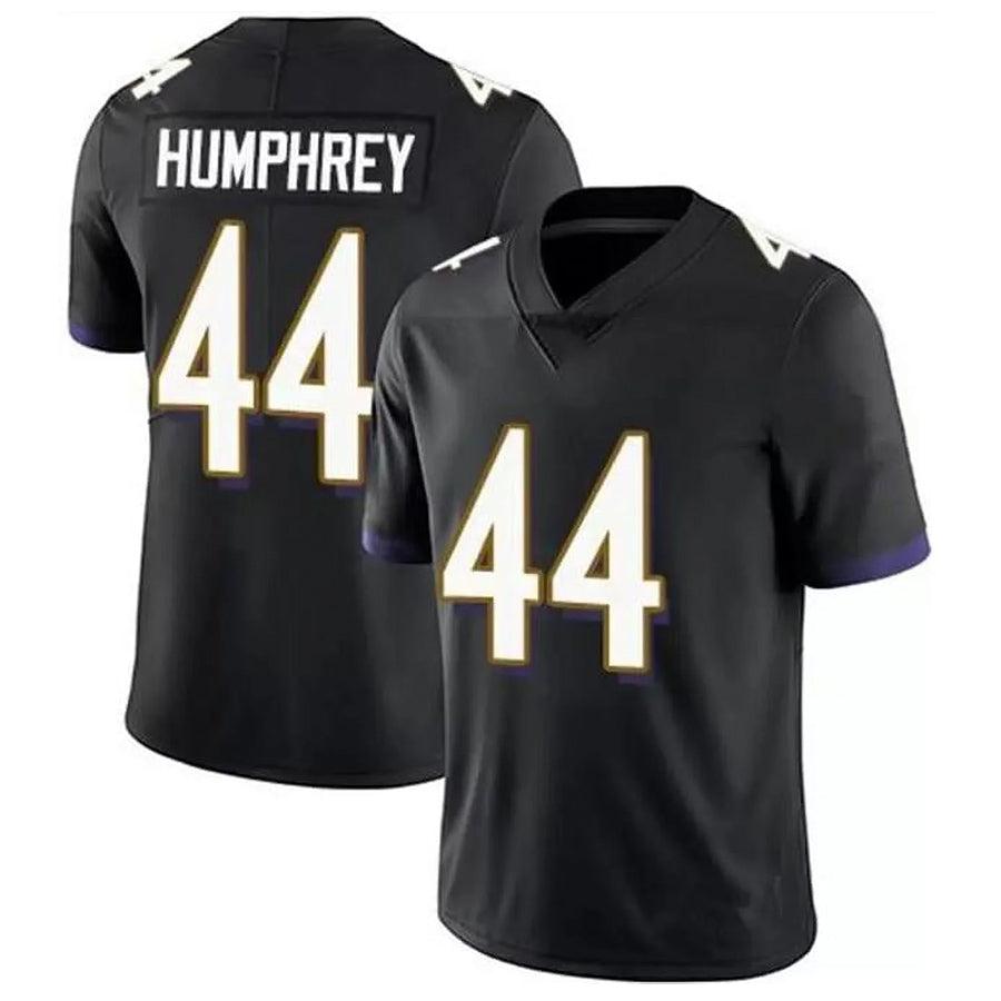 Choea B.Ravens #44 Marlon Humphrey Player Black Limited Home Game Stitched Jerseys