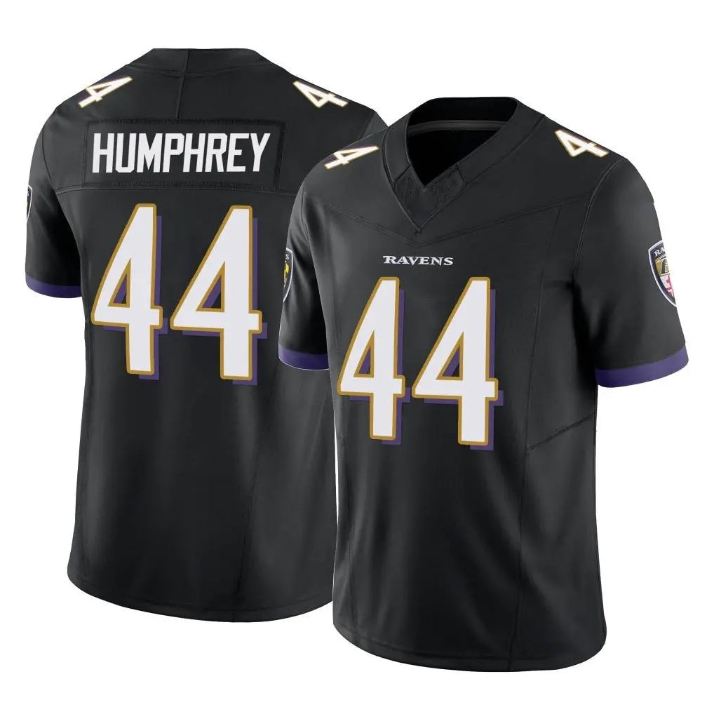 Choea B.Ravens #44 Marlon Humphrey Player Black Vapor F.U.S.E. Limited Home Game Stitched Jerseys