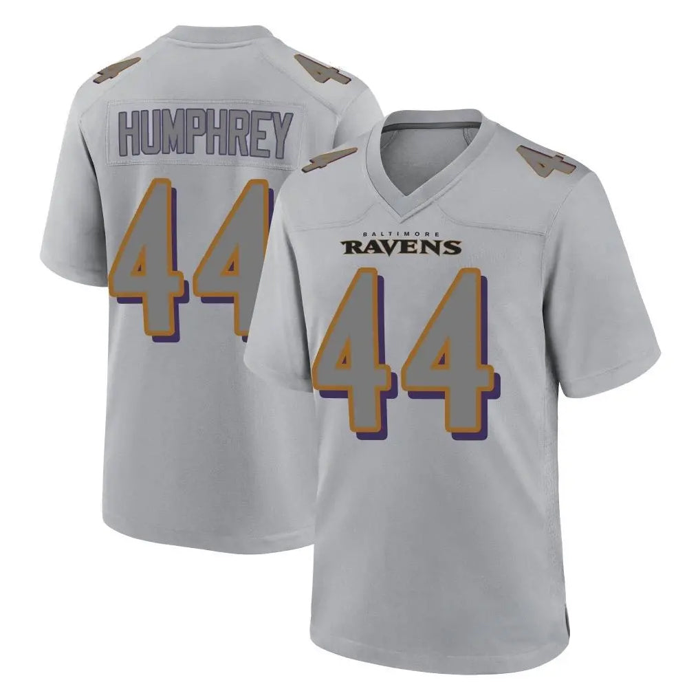 Choea B.Ravens #44 Marlon Humphrey Player Gray Replica Limited Stitched Jerseys