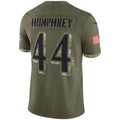 Choea B.Ravens #44 Marlon Humphrey Player Olive Salute To Service Limited Stitched Jerseys