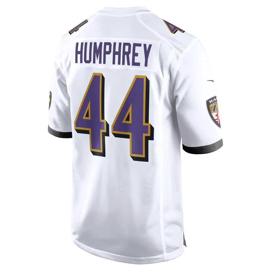 Choea B.Ravens #44 Marlon Humphrey Player White Alternate Home Game Stitched Jerseys