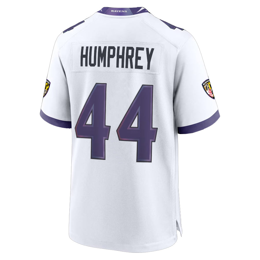 Choea B.Ravens #44 Marlon Humphrey Player White Home Game Stitched Jerseys