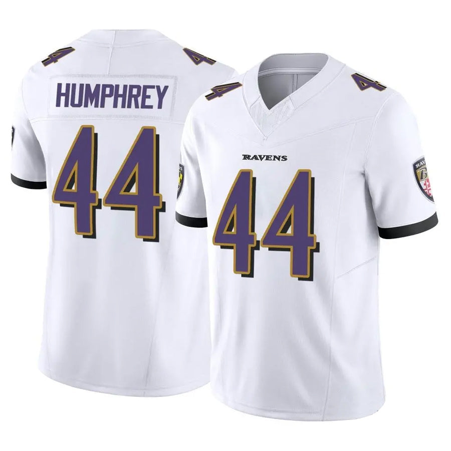 Choea B.Ravens #44 Marlon Humphrey Player White Vapor F.U.S.E. Limited Home Game Stitched Jerseys