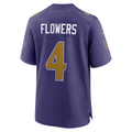 Choea B.Ravens #4 Zay Flowers Purple Alternate Game Stitched Jerseys