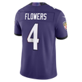 Choea B.Ravens #4 Zay Flowers Purple Team Vapor F.U.S.E. Stitched Limited Jerseys
