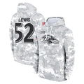 Choea B.Ravens #52 Ray Lewis Player Arctic Camo Salute To Service Hoodie Stitched Jerseys