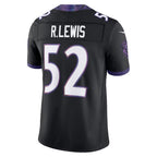 Choea B.Ravens #52 Ray Lewis Player Black Vapor F.U.S.E. Limited Home Game Stitched Jerseys