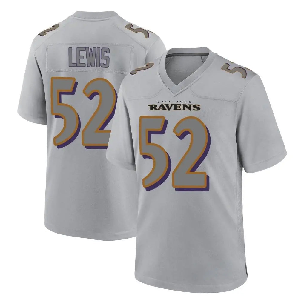 Choea B.Ravens #52 Ray Lewis Player Gray Replica Limited Stitched Jerseys